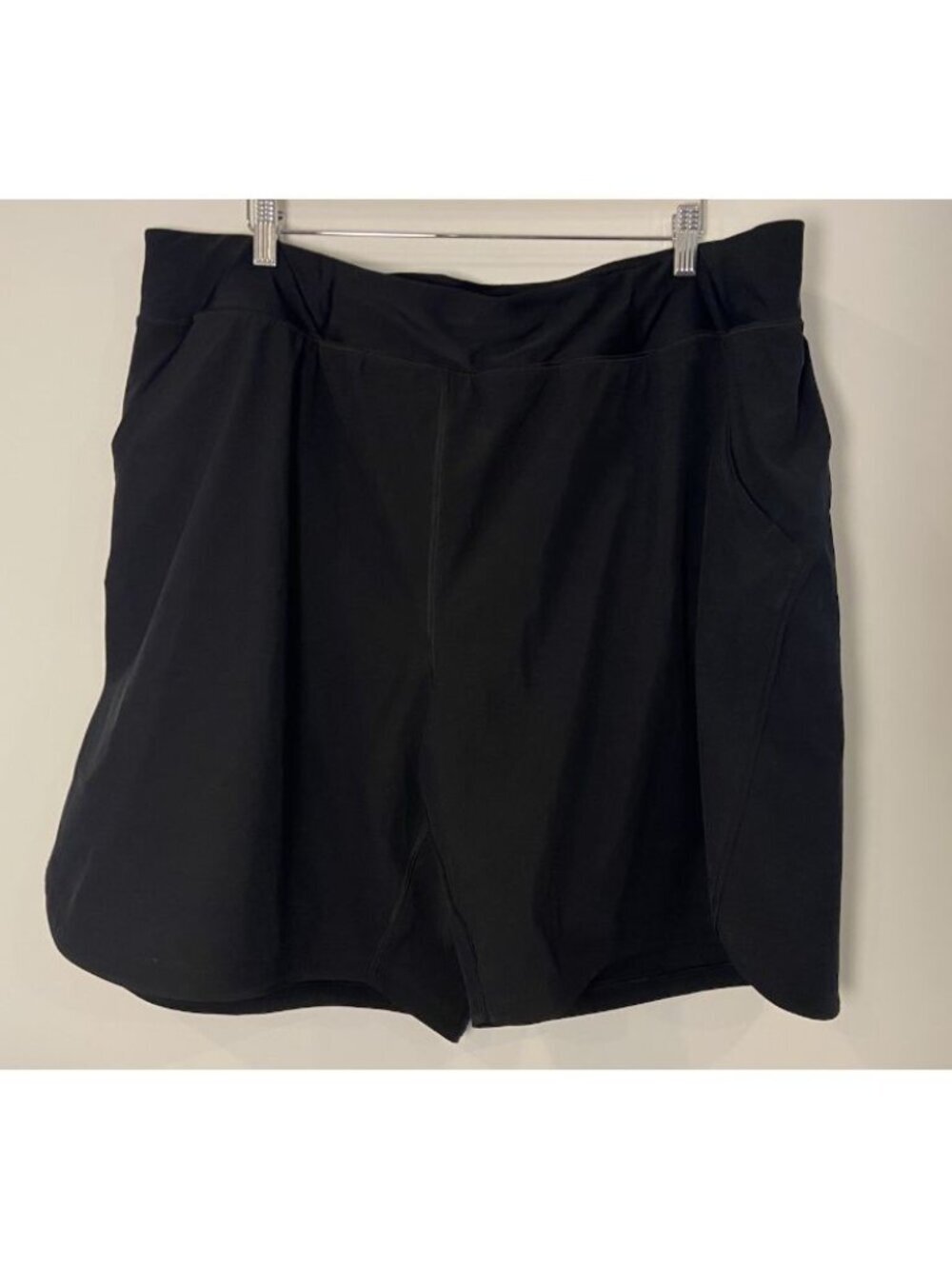 Lands' End Bathing Suit Swim Shorts Attached Bikini Bottoms Black Size 26W
